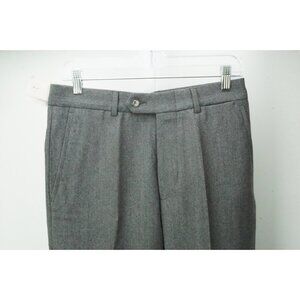 Burberry London Gray Flannel Wool Blend Dress Pants Trousers 46 EU Brand NEW